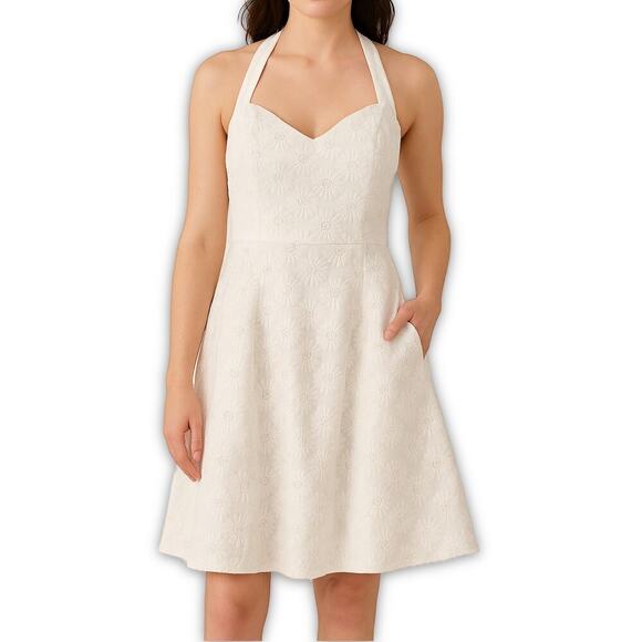 Lilly Pulitzer Halter Dress Eyelet White Size 2 - Picture 1 of 8